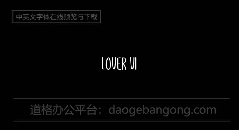 Lover Vision Font