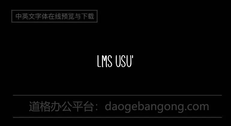 LMS USU's Big Blue Font