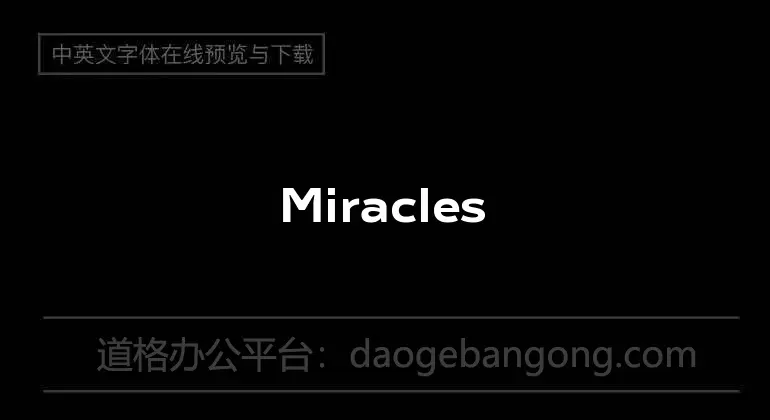 Miracles Font