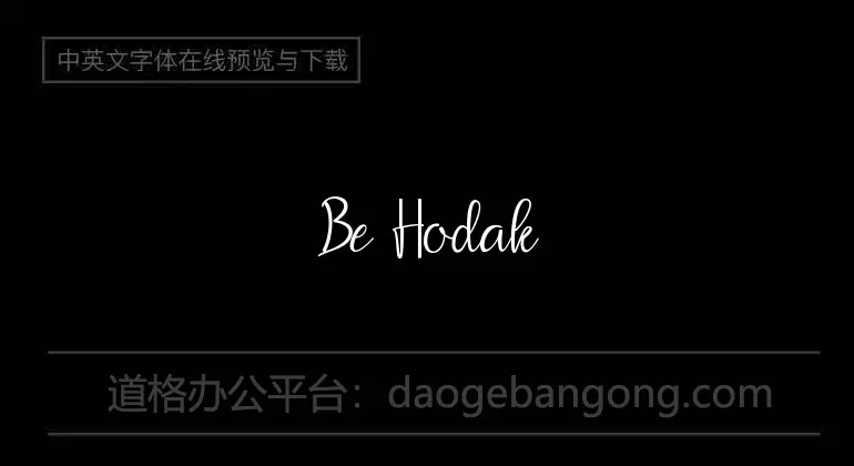 Be Hodakga Font