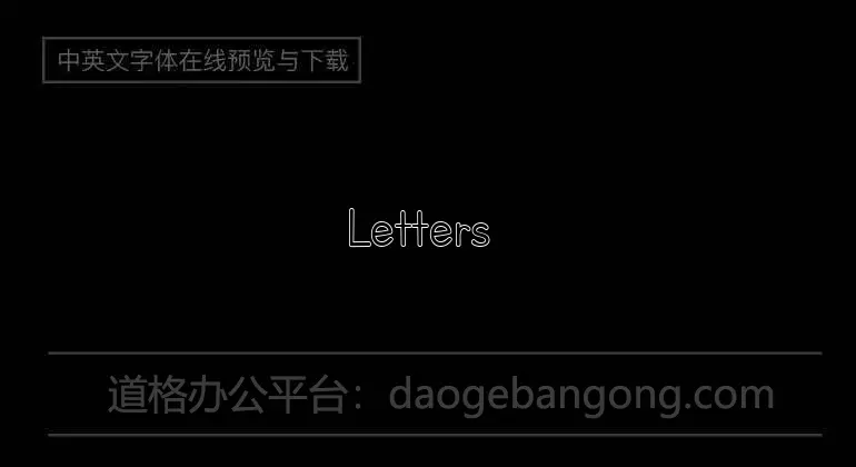 Letters for Learners Outline Font