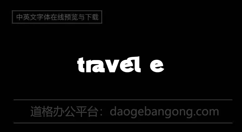 travel elegant Font