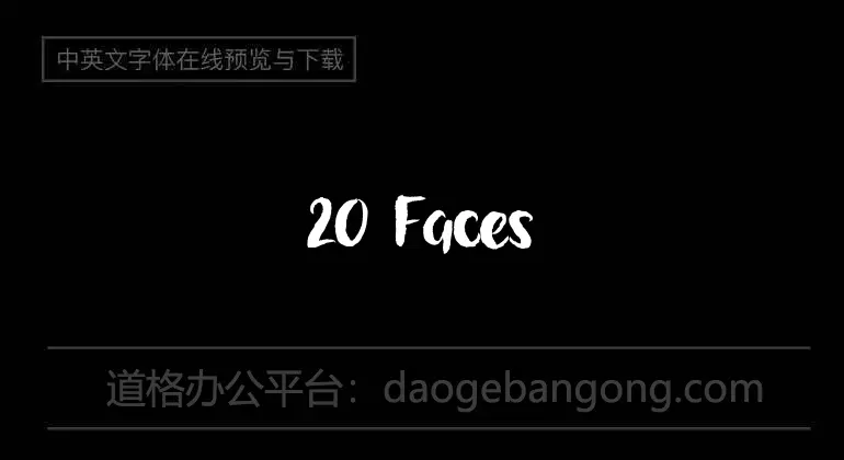 20 Faces.ttf Font
