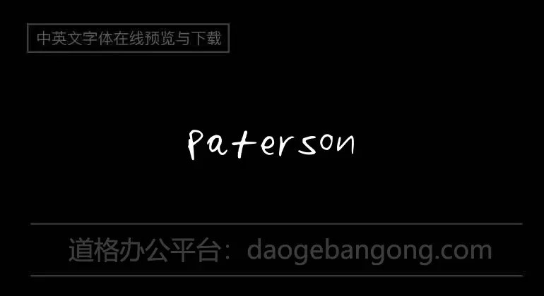 Paterson Font