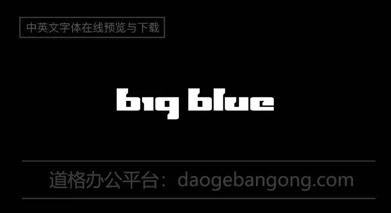 Big Blue Bug Font