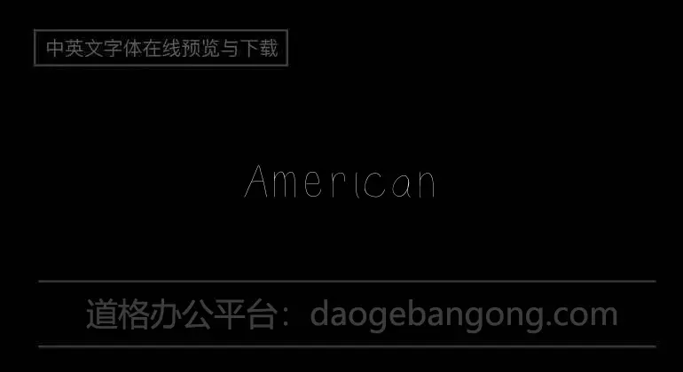 American Text Font