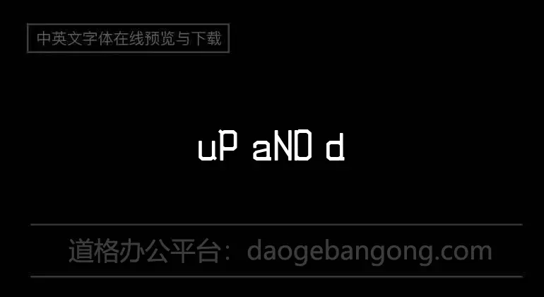 uP aND dOWN Font