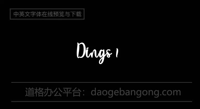 Dings 1 Font