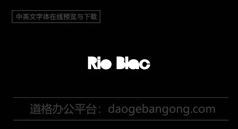 Rio Black Font