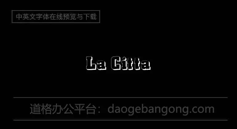 La Citta Shadow Font