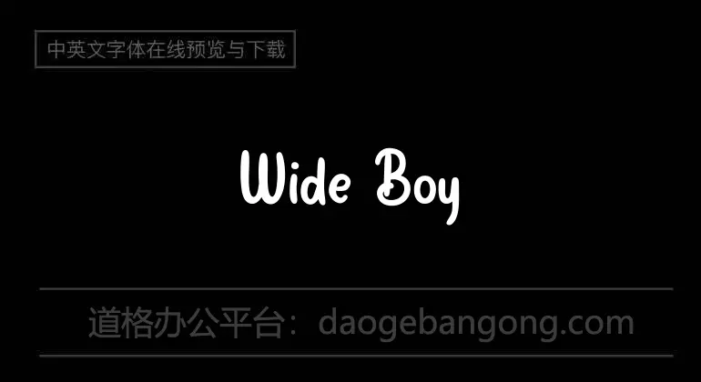 Wide Boy Font