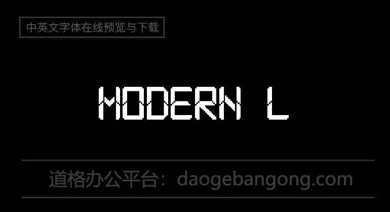 Modern LCD-7 Font