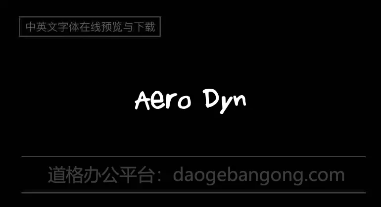 Aero Dynamic Font