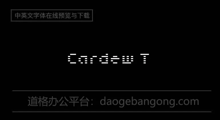 Cardew Three Font