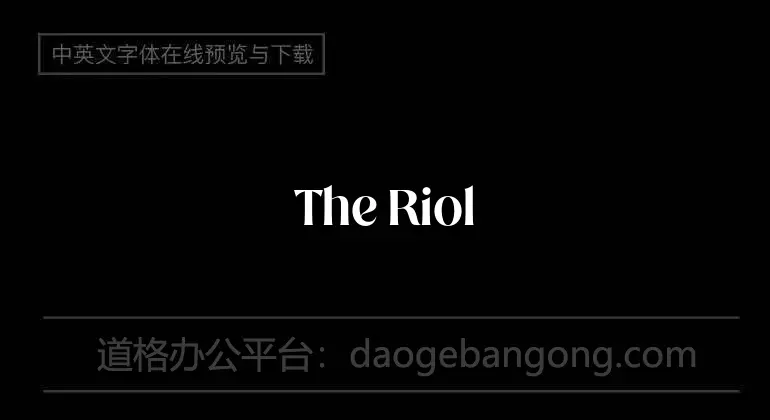 The Riola Font