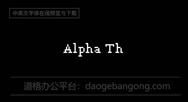 Alpha Thin Font