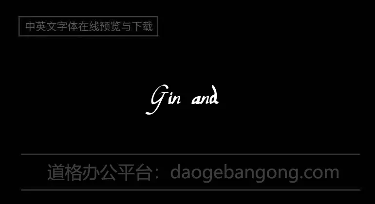 Gin and Soda Font