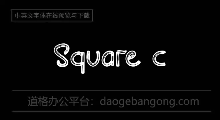 Square circle Font