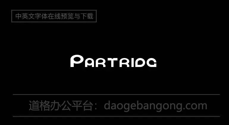 Partridge-Thin Font