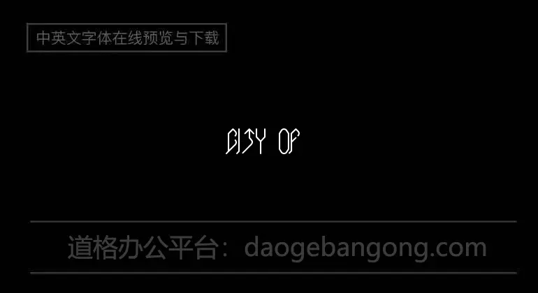 CITY OF ROCK Font