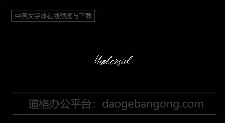 Undersided Font