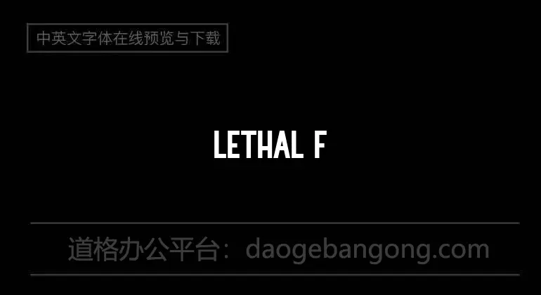 Lethal Force Font