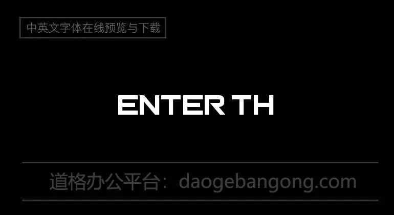 Enter the Grid 2 Font