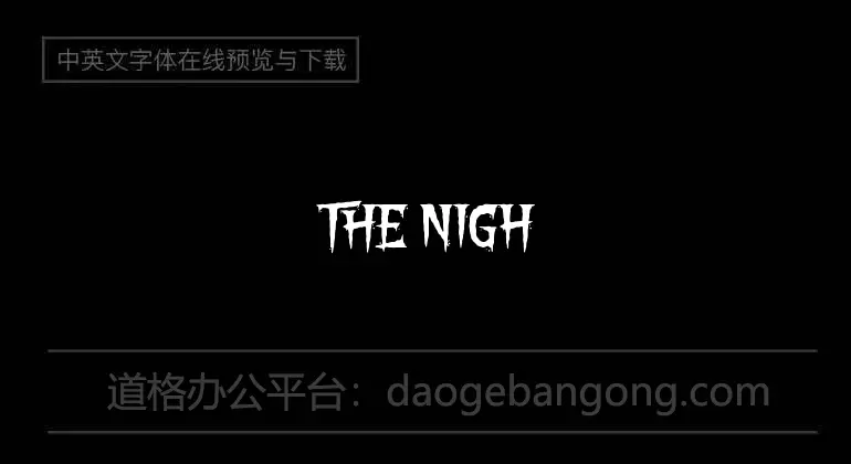 THE NIGHT LAMP Font