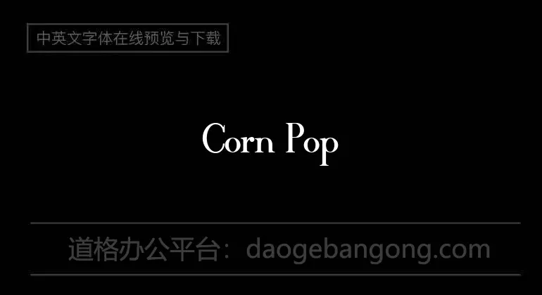 Corn Pop Two Font