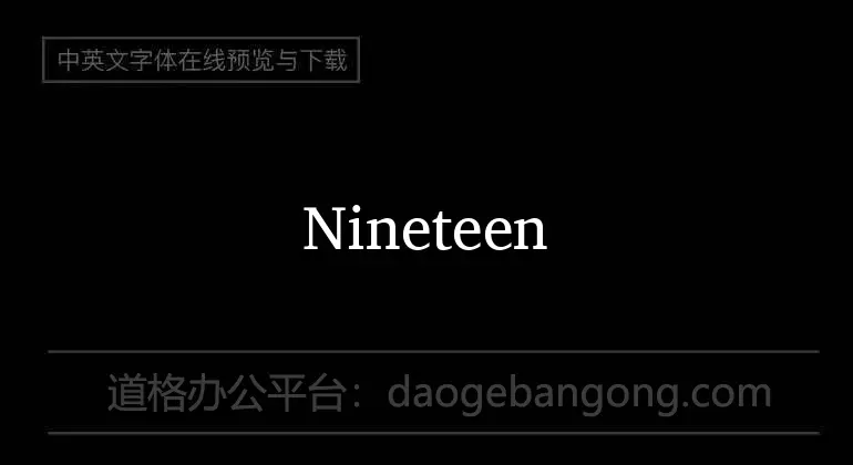 Nineteen Ten Vienna Font