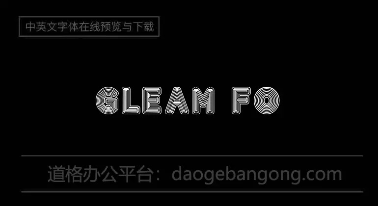GLEAM Font
