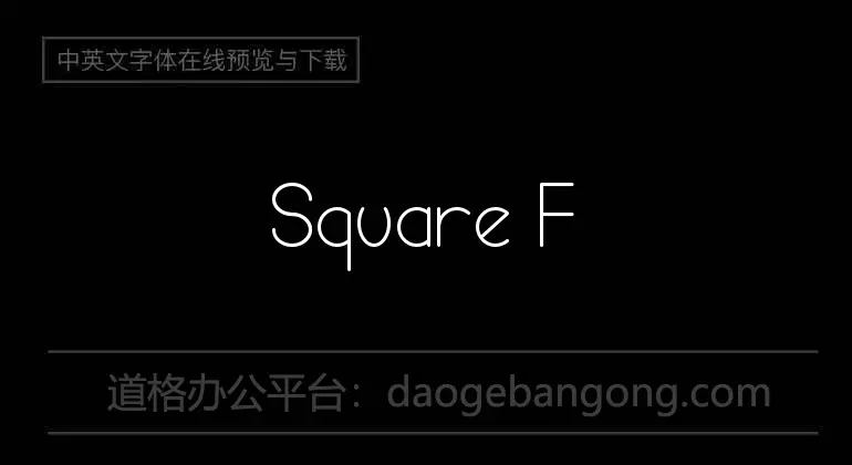 Square Frames Font