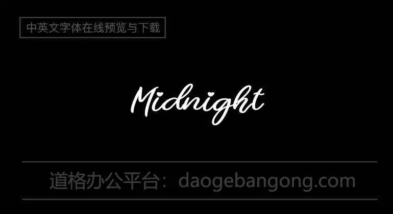 Midnight in October Font