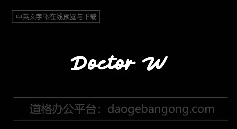 Doctor Who 2006 Font