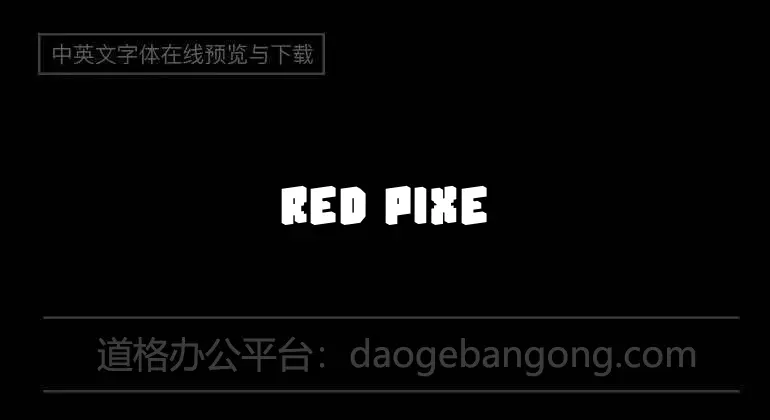 Red Pixel Font