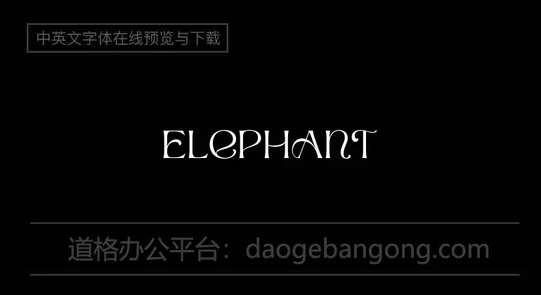 Elephant Font