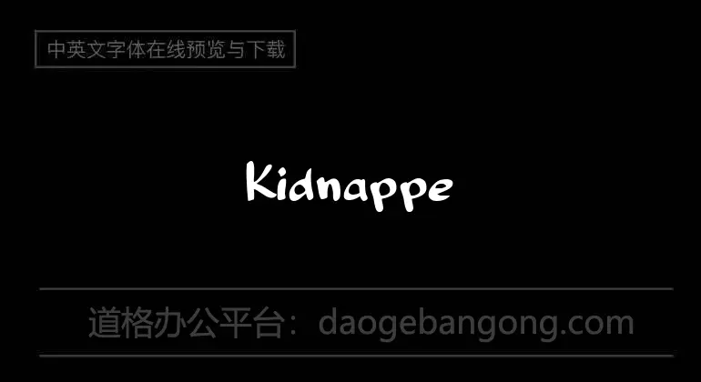 Kidnapped At Old Times Free 3 Font