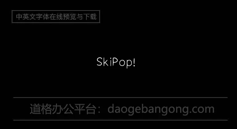 SkiPop! Font