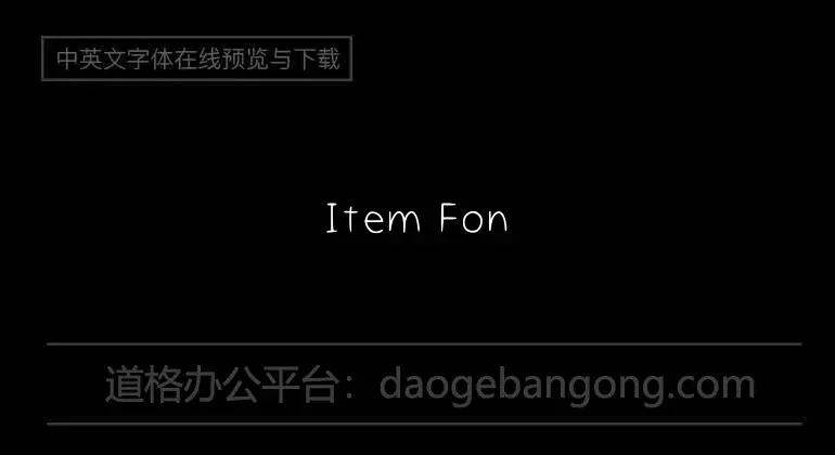 Item Font