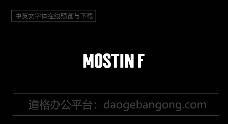 Mostin Font Family