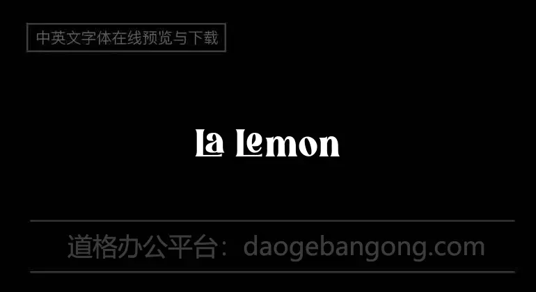 La Lemonti Font