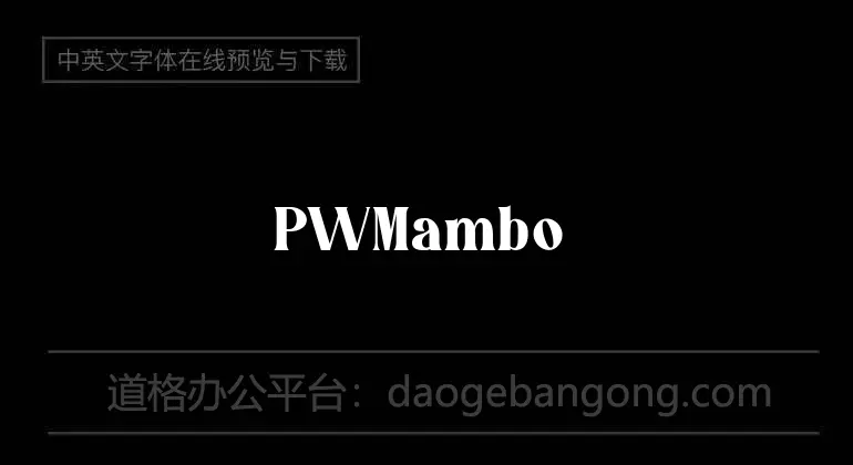 PWMambo Font