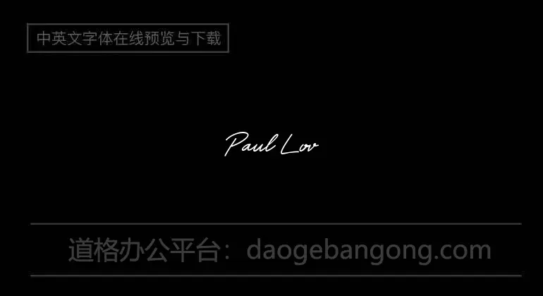 Paul Loving Font