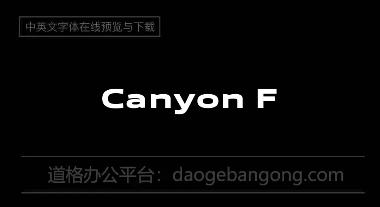 Canyon Font