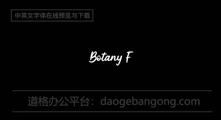 Botany Font