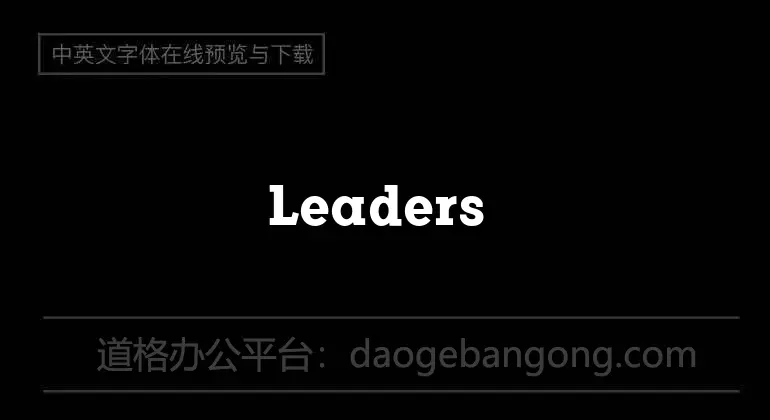 Leaders PERSONAL USE Font