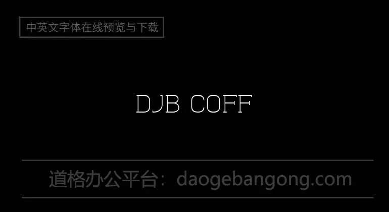 DJB COFFEE SHOPPE BUZZED Font