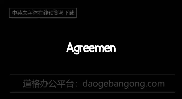 Agreement Font