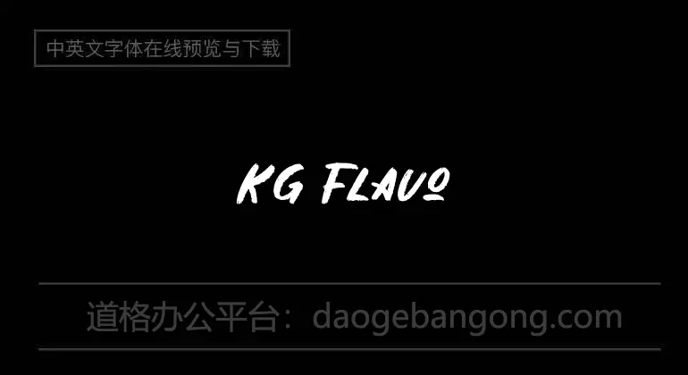 KG Flavor and Frames Three Font