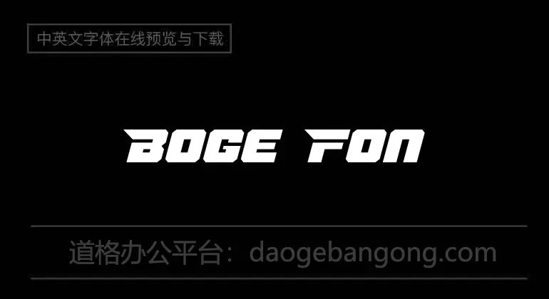 Boge Font